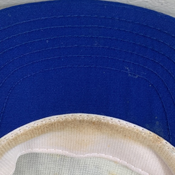 Vintage Indiana Road Map Snapback Hat Mens OSFA Blue White P Caps Made in USA - Picture 12 of 15